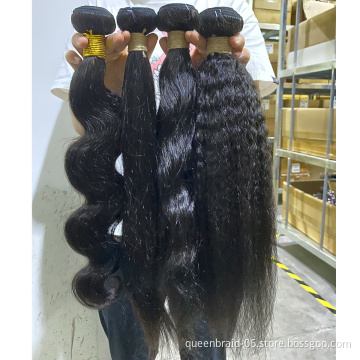 Brazilian Straight Hair Bundles Virgin Human Straight Hair Extensions Weave 100% Unprocessed Hair Bundles With Closure